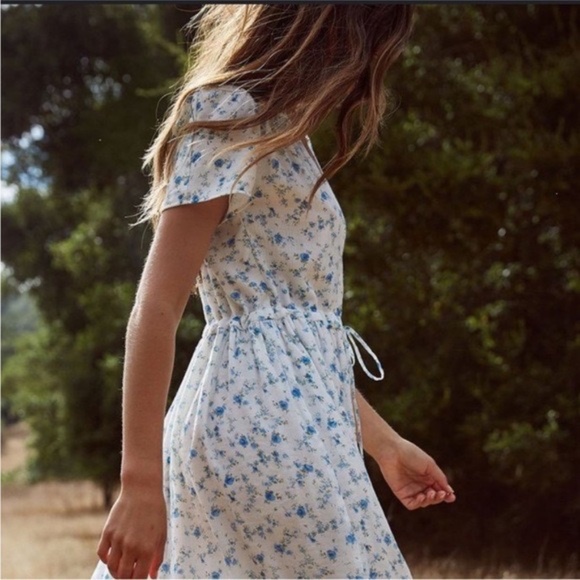 Christy Dawn Women’s Sebastian Floral Midi Dress in Black Wild Flower sz Large - Picture 3 of 9